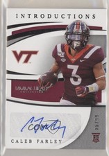 2021 Panini Immaculate Collegiate Introductions 86/99 Caleb Farley Auto 9r9