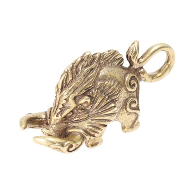 Messing-Anhänger Messing-Wildschwein-Widget Kupfer-Halsketten-Accessoire