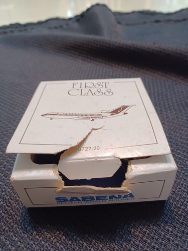 SABENA AIRLINES PROMO MINI PEWTER B727-29 FIRST CLASS AIRPLANE - Picture 2 of 6