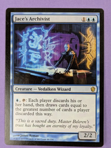 MTG Magic The Gathering: Commander 2013: Jace's Archivist #48/356 Rare - NM - Picture 1 of 2