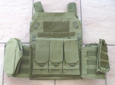 ballistischer Plattentr&auml;ger / Plate Carrier / inkl. SK3 SAPI-Platten / armygreen