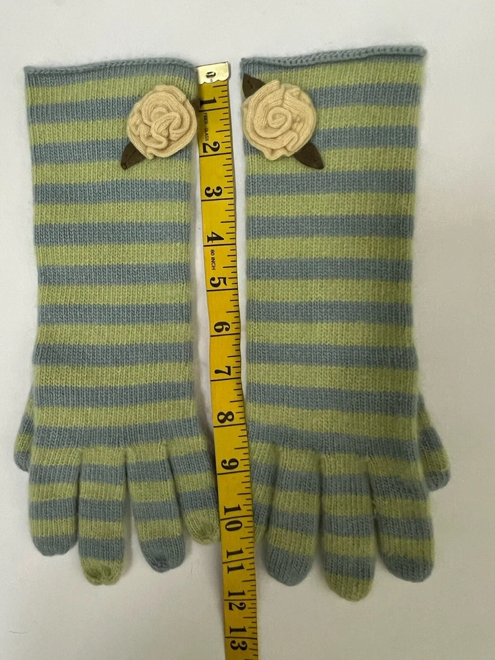 Neiman Marcus Women’s Long 100%Cashmere Gloves With Flower Size M - Image 4 of 4
