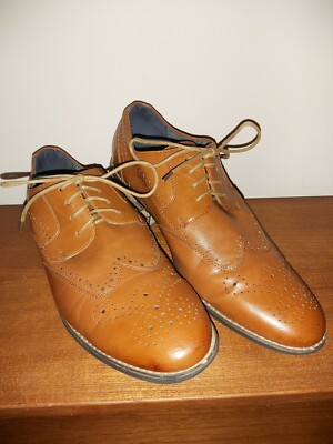 NEW Mens Bruno Florence Oxfords Dress Shoes Bruno Marc Brown Leather Camel Oxford Dress Shoes Florence 8  main image 2