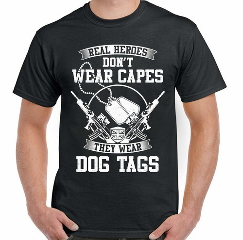 Veteran T-Shirt Real Heroes Wear Dog 