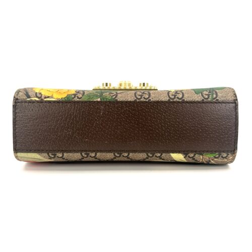 Gucci Shoulder Bag Padlock Tian Print Flora GG PVC Auth - Picture 7 of 12