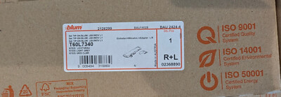 Blum T60L7340 Standard Duty L1 TIP-ON BLUMOTION Set- Left & Right