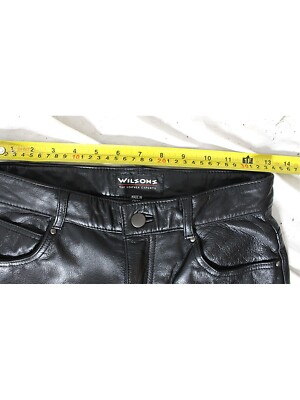 Womens Leather Pants Wilsons Leather Black SOFT Lambskin 6 Vintage