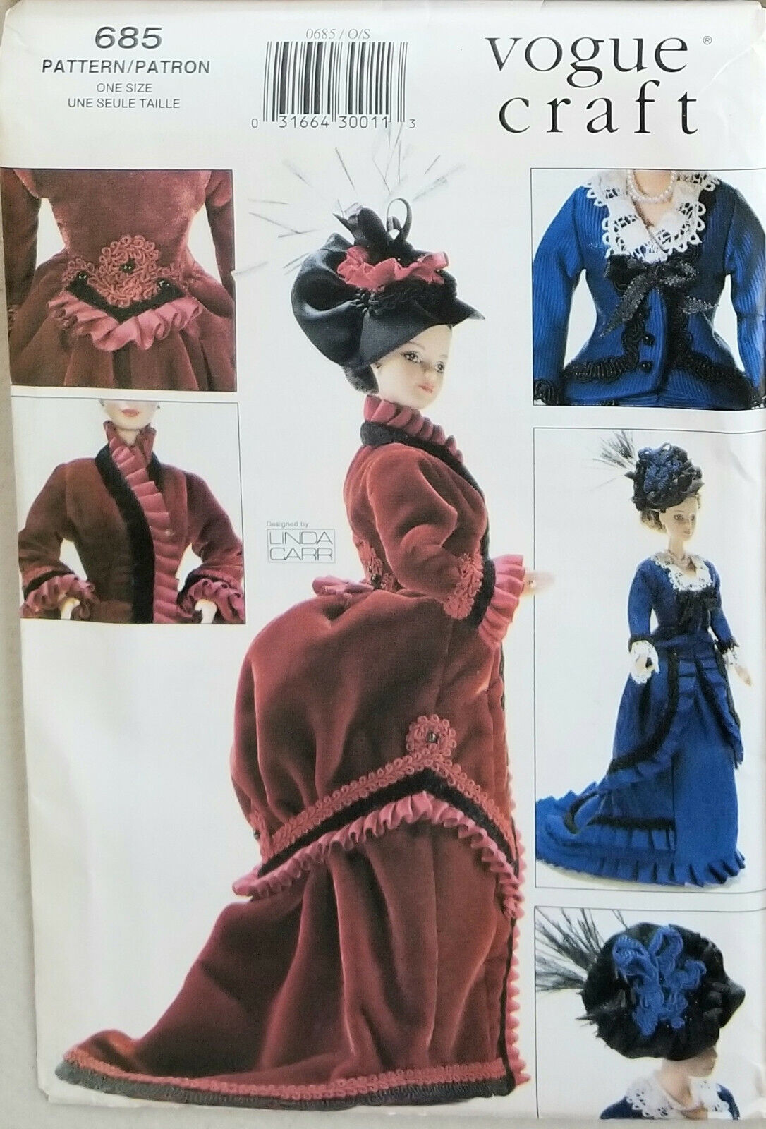 E722 Copy of 11-1/2 Fashion Doll Clothes Pattern 869 