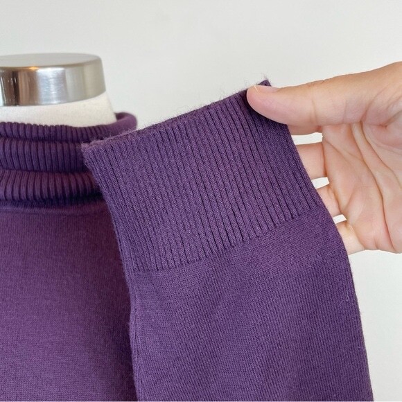 Calvin Klein Solid Eggplant Purple Turtleneck Swe… - image 5