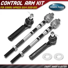 4x Front Inner and Outer Tie Rod End w/ Ball Joint for Subaru Impreza 2004-2011