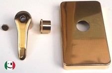 KIT PER RUBINETTO PASSO RAPIDO RETTANGOLARE SCARICO WC - DORATO BAGNO ORO 24 KT.