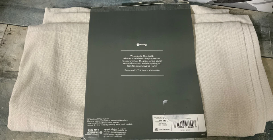 ⚡️Threshold Cotton Solid Table Runner White Cream (14" X 108”) - Image 2 of 2