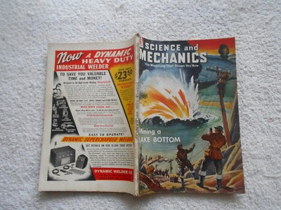 SCIENCE AND MECHANICS Magazine-AUGUST,1945-MINING A LAKE BOTTOM