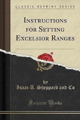 Instructions for Setting Excelsior Ranges Classic - Picture 1 of 1