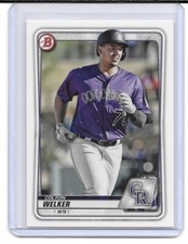 2020 Bowman Paper Prospects Baseball #BP87 Colton Welker RC (Rockies)