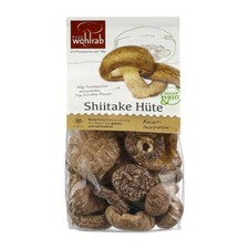 Shiitake Hüte getrocknet, Bio-Qualität, 40g, Pilze Wohlrab, Shitake Trockenpilze