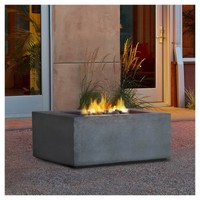 Baltic 36 Lightweight Fiber - Concrete Natural Gas Fire Table - Square - Gla... on sale Baltic 36 Lightweight Fiber - Concrete Natural Gas Fire Table - Square - Gla... on sale