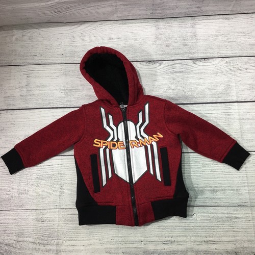 Marvel Comics Amazing Spiderman Puff Kapuzen Reißverschluss Kinder Sweatshirt Gr. 2T rot R12 - Bild 2 von 12