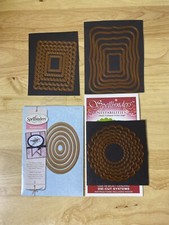 4 Spellbinders Nestabilities Die Cut Scallop Circle Frame Rectangle Oval Nesting