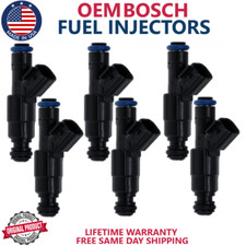 6pc New Oem Bosch Fuel Injectors 2005-2009 Chevrolet Equinox Pontiac Torrent V6