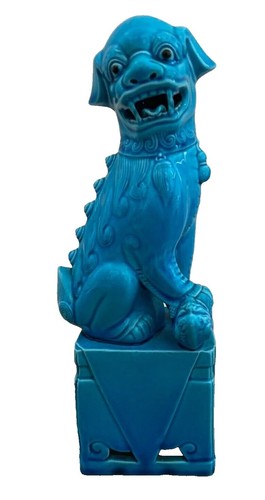 ヴィンテージ 上海手工芸品 籐製 フーフードッグ 獅子 犬 バスケット ボックス Vintage Chinese Set Of 2 Foo Dog-Fu Lion Green Glazed Ceramic
