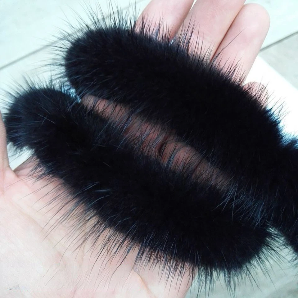 1x Plush DIY Genuine Fur Mink Wool Trim Edging Bias Tape Trims Fluffy Sewing New - Image 3 of 4