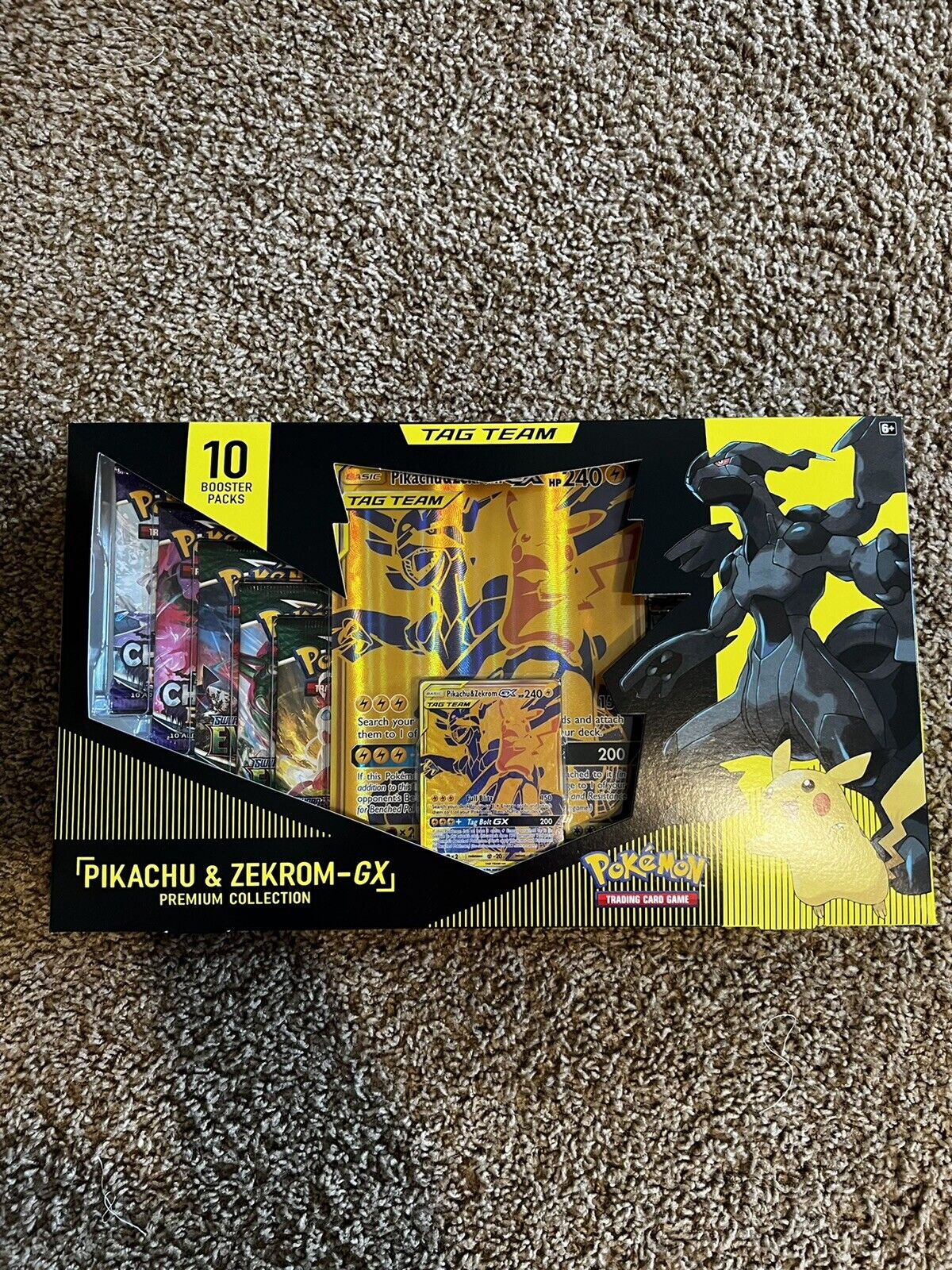 Pokemon Trading Card Game Tag Team Pikachu Zekrom-GX Exclusive Premium  Collection 10 Booster Packs, Gold Foil Card, Oversize Card More Pokemon USA  - ToyWiz