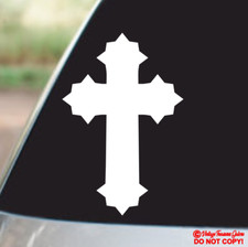 CROSS VINYL DECAL CAR WINDOW LAPTOP BUMPER STICKER GOD CHURCH RELIGIOUS JESUS
