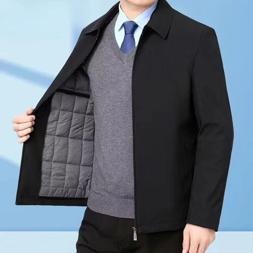 Herren Freizeit Business Mantel Männer Klassisch Elegant Herren Winterjacke Social Blazer - Bild 4 von 19