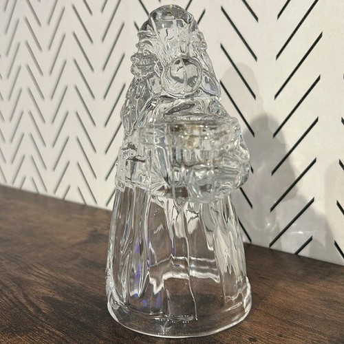 Imperial 24% Lead Crystal Santa Candle Holder 7.5″ Christmas Holidays USA Made - Picture 15 of 24