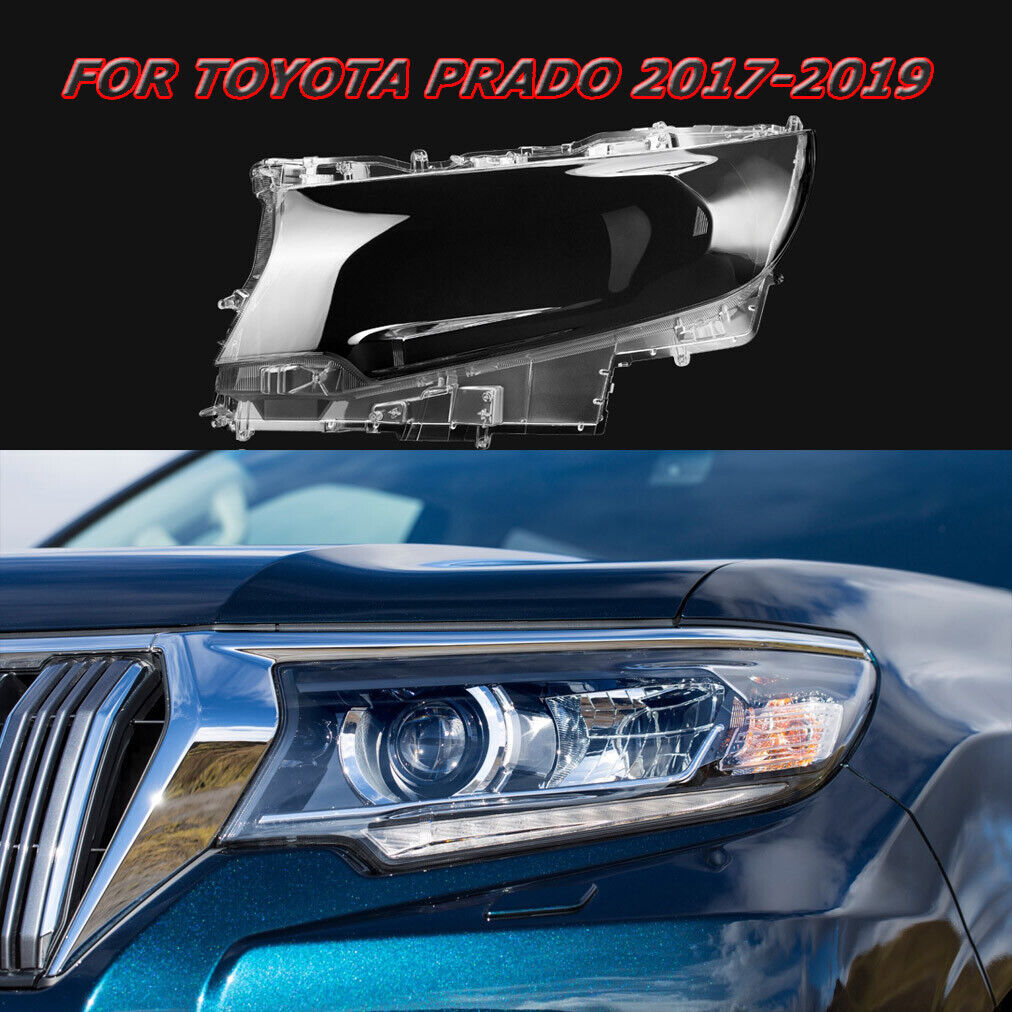 Fit Toyota Prado 17-19 Left Side Headlamp Lampshade Headlight Lens Auto Shell