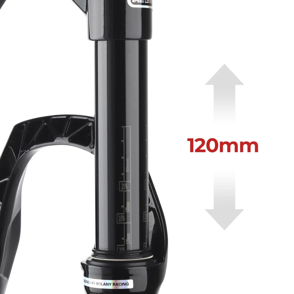 MTB Air Fork 26/27.5/29Inch 120mm Travel Air Oil Suspension QR Fork 9x100mm Part - Image 3 of 4