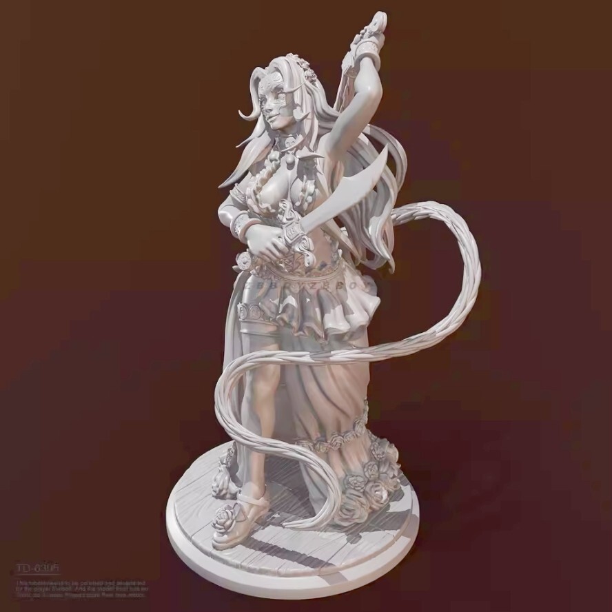 1/24 Fantasy Witch Dancer Resin Figure Model Kit for 3D Printing Unassembled