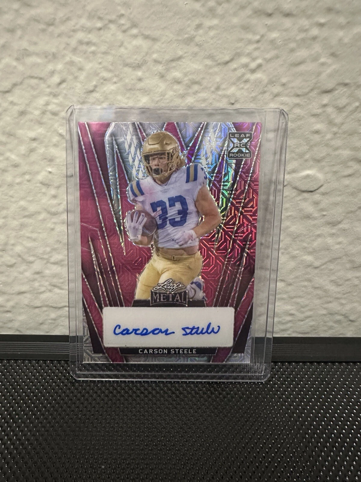 2024 Leaf Metal - Autographs Fire Mojo #BA-CS1 Carson Steele /6 (AU, RC)