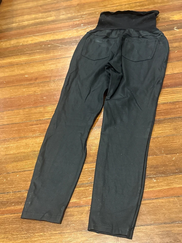 Pantalones de trabajo Jessica Simpson maternidad negros cerosos talla pequeña Foto 2 de 4