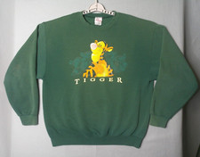 VTG Tigger Sweatshirt Mena Large USA Made Disney Store Winnie Pooh Sweater Y2K