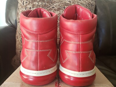 11ACM002 【未使用】Salvatore Ferragamo SALVATORE FERRAGAMO Hi Top Sneakers Men Red Leather 11 UK