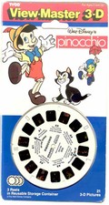 Walt Disney's PINOCCHIO 3d View-Master 3 Reel Packet SEALED