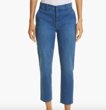 NEW, Frank  Eileen Wicklow Italian Denim Crop Chinos in Sz 8 P3871