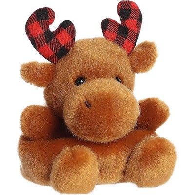 Aurora World Plush - Adorable Palm Pals - CLOVE PLAID MOOSE (5 inch) - New