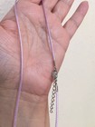 3Pcs Necklace Lot Faux Leather Lavender/light Purple Silver Clasp 18” Men Women. — photo 4