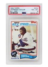 Lawrence Taylor Giants 1982 Topps Football #434 RC Rookie Card - PSA 8 NM-MT (D)