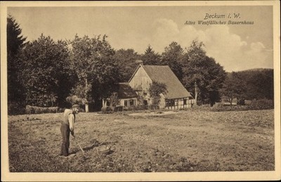 Postcard Beckum in Westphalia, old Westphalian farmhouse - 10646632