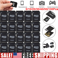 Lot Micro SD Adapter TF to SD HC SDHC Memory Card Converter Reader Bulk Pack USA