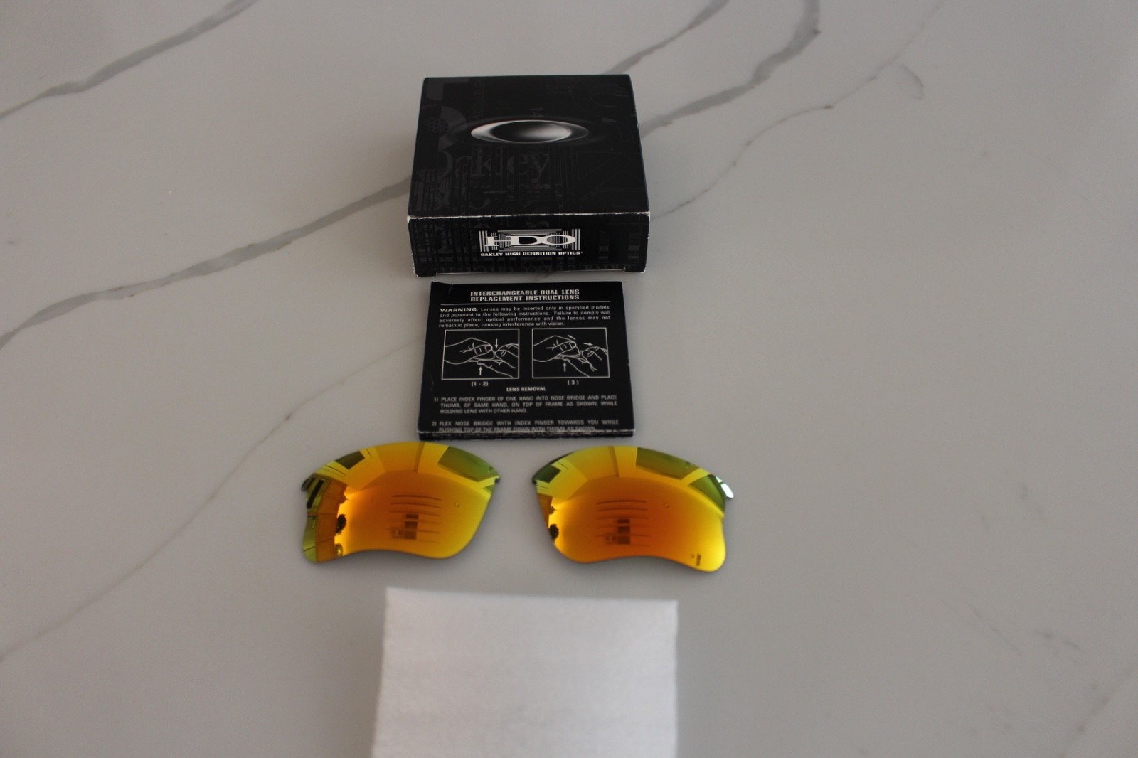 NEW GENUINE OAKLEY FLAK  JACKET XLJ  FIRE IRIDIUM LENSES RARE