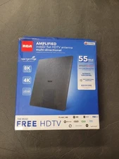 RCA HDTV Flat Digital Amplified TV Antenna - Black (‎ANT1560E)
