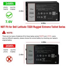 Battery J7HTX For Dell Latitude 12 7212 7202 Rugged Tablet 34Wh 2JT70 7XNTR 34WH