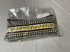 Hot Cold Therapy Rice Bag Pack Freeze Microwave Handmade Black Yellow Flowers