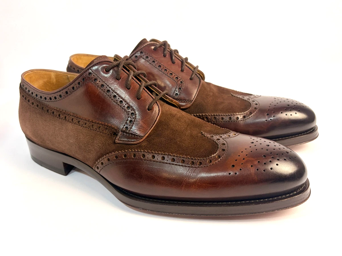 Magnanni‎ 21555 Tan Leather Wingtip Oxfords Brogues Men\'s US 8 UK 7 EU 41 Magnanni Men main image 3