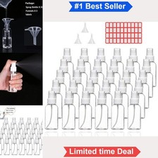 Empty Plastic Spray Bottles 30 Pack 30ml 1oz Fine Mist Refillable Travel Size